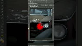 Turn On Headlights In Photoshop 💡 #shorts