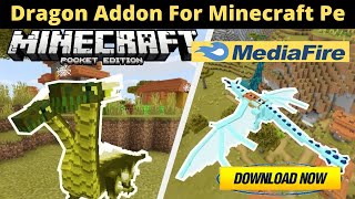 Dragon Addon For Minecraft Pe | Dragon Mod For Minecraft Pe | Dragon Addon Mcpe | In Hindi | 2021