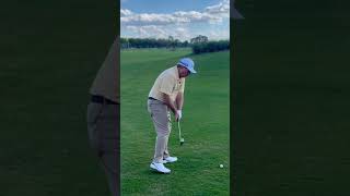 Go with the hill and adjust your setup! #golf #golftips #golfswing