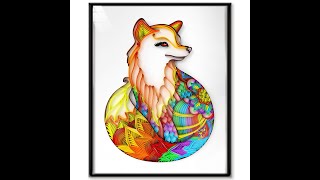 Paper Filigree Painting Kit- Fox #gift #woogiftbox #painting #Christmasgift