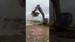 Damper washing with volvo excavator300 #eicherdamper