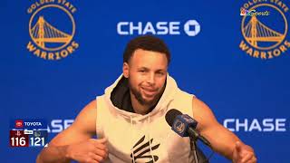 Steph Curry Postgame Interview | Golden State Warriors beat Houston Rockets 121-116