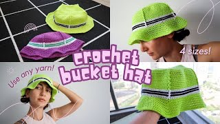 Crochet A 90s inspired Bucket Hat! The "Walkin' On The Sun" bucket hat pattern.