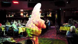 Nickelodeon characters do the Goofy Goober dance on the NCL Epic cruise ship