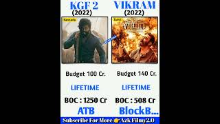 KGF 2 Vs Vikram Movie Comparison #shorts  #youtubeshorts #viral #trending #kgf2 #vikram #azkfilmy2.0