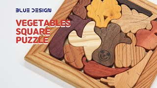 How to Make a Vegetables Square Puzzle Scroll saw