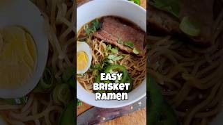 Easy Ramen Using Leftover Brisket 🔥 #foodshorts #brisket #ramen