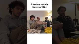 Reazione live della vincita di Angelina Mango a Sanremo #sanremo2024 #sanremo