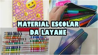 MOSTRANDO MATERIAL ESCOLAR DA LAYANE | 9° ano | ESCOLA PÚBLICA