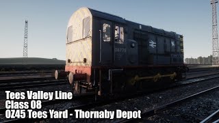 TSW TVL 0Z45 Tees Yard - Thornaby Depot Class 08