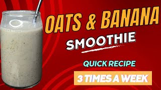 HIGH PROTEIN OATS & BANANA WITH CHIA SEEDS SMOOTHIE|WEIGHT LOSS| EASY RECIPE| NO SUGAR| BREAKFAST