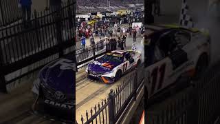 Denny Hamlin wins at Bristol #nascar #shorts #playoffs advances