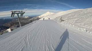 Роза Хутор, трасса "Панорама" (синяя), видео 4К/ Rosa Khutor, piste "Panorama" (blue), 4К Video