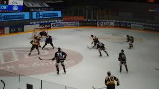 Skyte fallende hockey goal