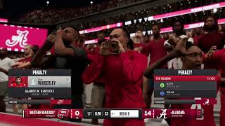 College Football 25 Alabama vs Western Kentucky 2024 Gameplay Xbox Series X