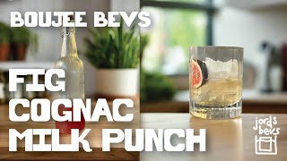 FIG & COGNAC MILK PUNCH - Creating A Seasonal Milk Punch - Cocktails for Autumn, Fall & Winter