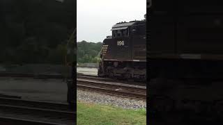 Ns 1196 leads auto train in Hiram, Ga