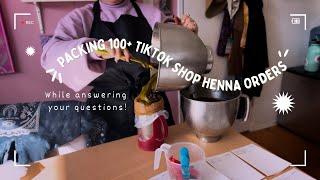 🌿 Henna Studio Vlog Q&A! 🎥✨ | BTS Packing 100+ TikTok Shop Henna Orders! #henna #mehndi #studiovlog