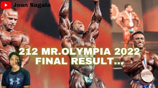 212 MR.OLYMPIA 2022 RESULTS..