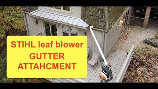 Stihl backpack blower with DIY GUTTER LEAF REMOVAL ATTACHMENT -  #ourbighouseinthelittlewoods