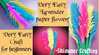 Easy paper craft for beginners|Easy paper flower making!|Shimmer Crafting!!