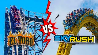 Skyrush vs El Toro (Coaster Battle)- Which is the BEST Intamin Roller Coaster?