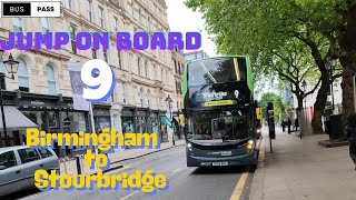 🚌  Route 9 from Birmingham to Stourbridge | Urban to Rural Explorer | Midlands Bus Journey 🚍🌄