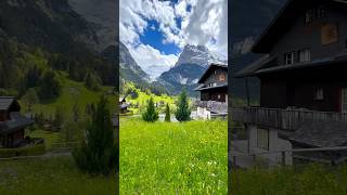 Grindelwald, one of the most beautiful villages in Switzerland🇨🇭🏘️ #switzerland #swissvillage