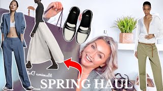 SPRING FASHION HAUL AND TRY ON 2024 (zara, Massimodutti and H&m)✨