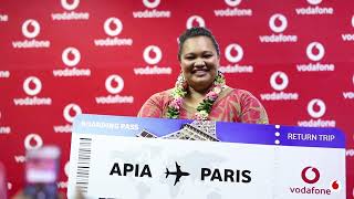 Congratulations JAMALIEH PERENISEAILA the winner of Vodafone's PARIS  GIVEAWAY!!