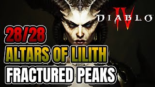 Fractured Peaks 28/28 Altar Of Lilith Location Diablo 4 Beta