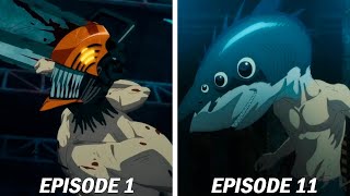 Episode 1 VS Episode 11 (Zombie Fight) - Chainsaw Man