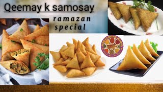 Qeemay ke samosay| Ramzan special | minced stuffing for samosey & rolls| keemay kay  samosay |#sidhd