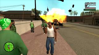 What Happens when CJ punches someone in his own turf in GTA San Andreas