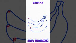 Easy banana drawing for kids #drawingforkids #easydrawing #howtodraweverything