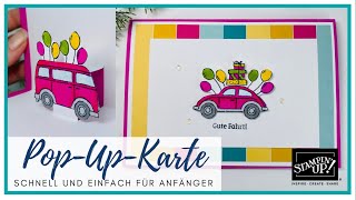 ⚓️ Einfache Pop Up Karte für Anfänger | Zur Führerscheinprüfung | Auf Spritztour | Stampin Up!