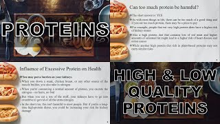 Effects of eating excess proteins on your body | High and low quality proteins | presentation