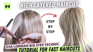 How to Cut High 90 degree Layered Haircut Italian | Women Haircut Tutorial 2023 by Eva Lorman