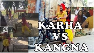 Karha vs Kangna | Mehtab Virk , Molina Sodhi | Making , Behind The Scenes|