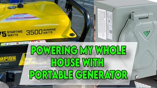 HOW I USED A GENERATOR TO POWER MY WHOLE HOUSE DURING A POWER OUTAGE | CHAMPION GENERATOR REVIEW