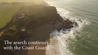 Dog search and rescue Gunwalloe cliffs Cornwall