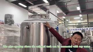 How to installation 1000L two stage stainless steel water treatment +EDI + pure water tank ?