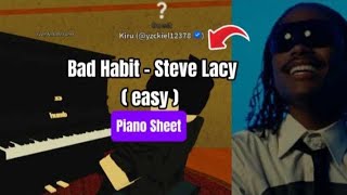 Steve Lacy - Bad Habit ( EASY ) | Roblox Piano🎹【sheets in desc】