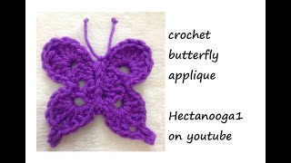 CROCHET BUTTERFLY APPLIQUE, trims and embellishments