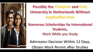 Admission Within 12 Days | Scholarships For International Students | Work While Studying