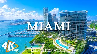 FLYING OVER MIAMI 4K UHD - Relaxing Music Along With Beautiful Nature Videos - 4K Video Ultra HD