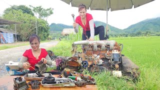 Full video: Genius girl repairs and restores machines.