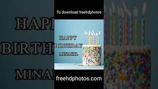 happy birthday cake video for minahil || minahil name birthday video || name on cake #shorts