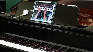 1ON1 Piano Streaming MIDI to a Hybrid Piano during a Session