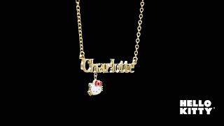 Hello Kitty Sterling Silver/Gold Personalized Necklace